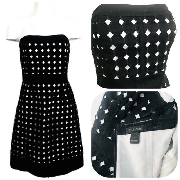 New Eyelet Strapless A-line Dress - Picture 1 of 15